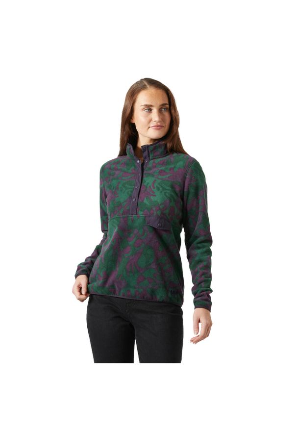 Damska bluza dresowa Helly Hansen Maridalen. Kolor: czarny. Materiał: dresówka. Wzór: nadruk. Sport: turystyka piesza