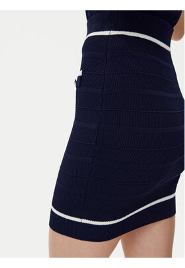 Guess Spódnica mini 5RGD00 5640Z Granatowy Regular Fit. Kolor: niebieski. Materiał: syntetyk