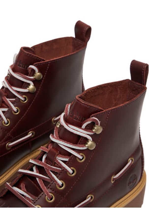 Timberland Trzewiki Stone Street Mid TB0A27YZEIW1 Bordowy. Kolor: czerwony. Materiał: skóra. Styl: street