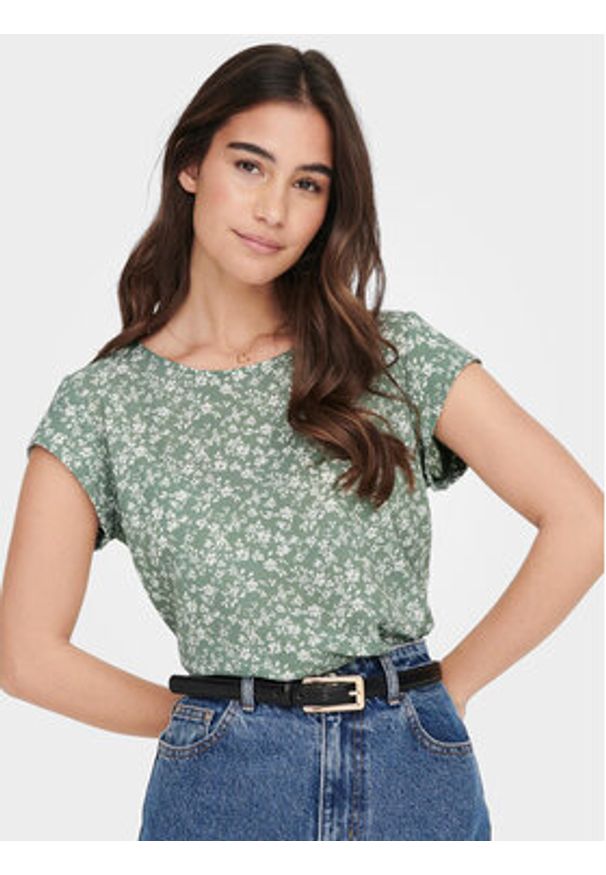 only - ONLY Bluzka Vic 15161116 Zielony Regular Fit. Kolor: zielony. Materiał: syntetyk