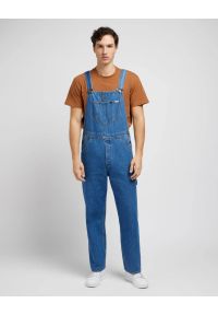 Lee - LEE BIB MID MĘSKIE SPODNIE JEANSOWE OGRODNICZKI JEANS MID SHADE 112349314 L72Z017385