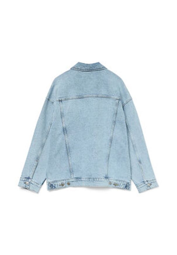 Vero Moda Kurtka jeansowa Tessa 10329868 Niebieski Relaxed Fit. Kolor: niebieski. Materiał: bawełna