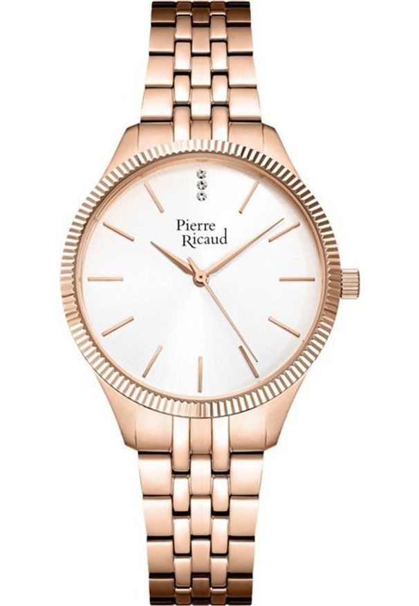 Zegarek Pierre Ricaud Zegarek damski Pierre Ricaud P23010.9113Q CYRKONIE różowe złoto. Kolor: złoty, wielokolorowy, różowy