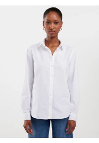 Big-Star - Koszula damska klasyczna biała Hansai 101. Okazja: do pracy, na spotkanie biznesowe. Typ kołnierza: kołnierzyk klasyczny. Kolor: biały. Materiał: bawełna. Długość rękawa: długi rękaw. Długość: długie. Sezon: lato. Styl: klasyczny #7