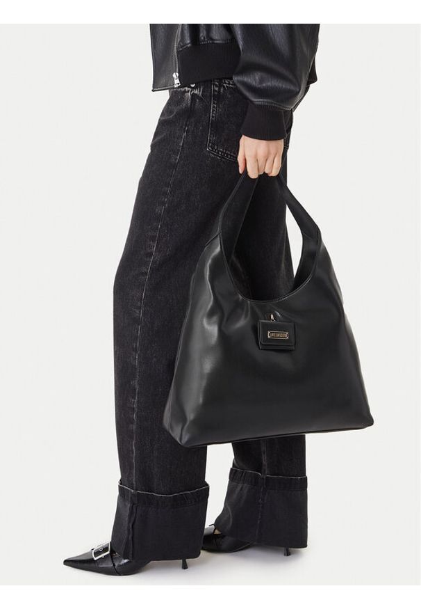 Love Moschino - LOVE MOSCHINO Torebka JC4393PP0NKN0000 Czarny. Kolor: czarny. Materiał: skórzane