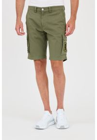 Aeronautica Militare - AERONAUTICA MILITARE Zielone męskie bermudy Frecce Tricolori, Rozmiar XXL. Kolor: zielony #4