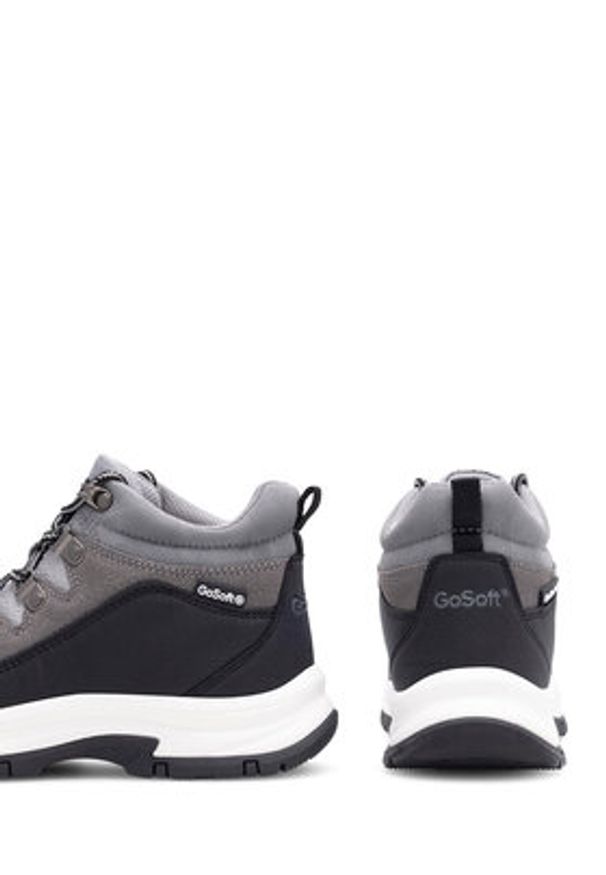 Go Soft Trzewiki VS16032023-1 Szary. Kolor: szary. Materiał: materiał