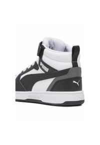 Puma - Dziecięce sneakersy Rebound V6 Mid PUMA White Black Shadow Gray. Kolor: biały, wielokolorowy, czarny, szary #1