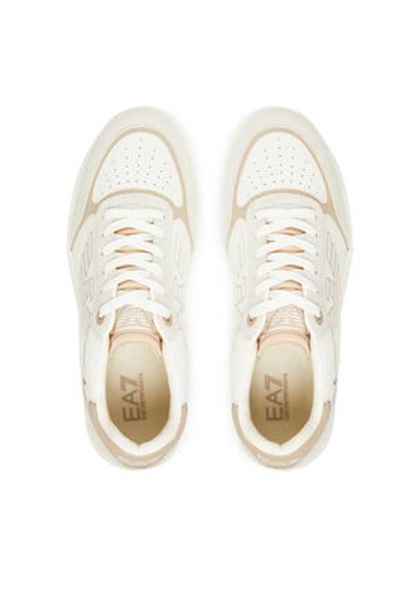 EA7 Emporio Armani Sneakersy 7X000405 AF19826 MZ170 Biały. Kolor: biały. Materiał: skóra