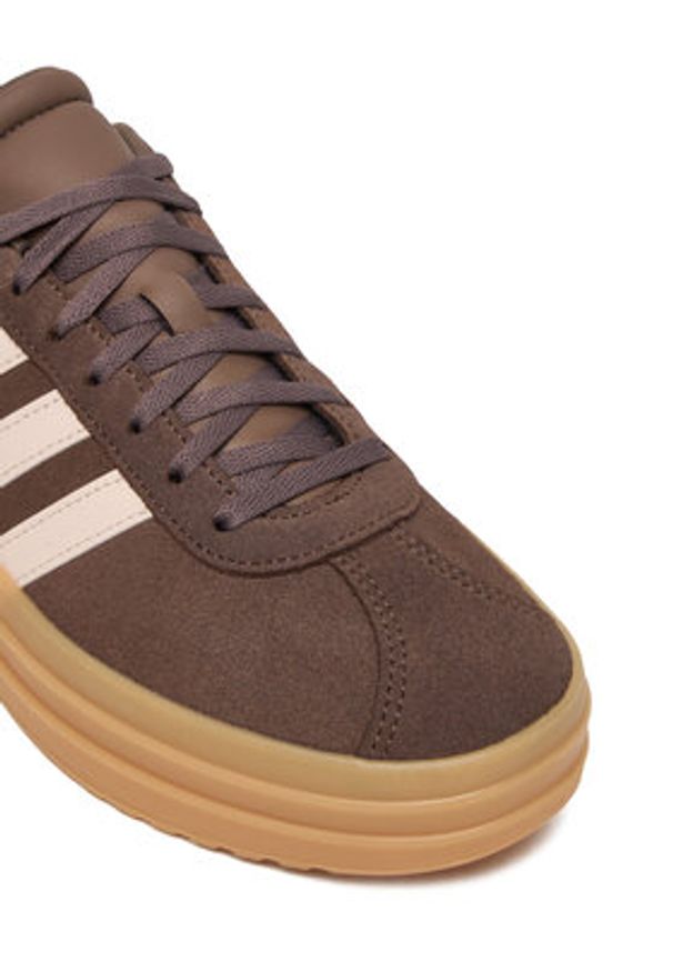 Adidas - adidas Sneakersy Vl Court Bold J KK4502 Brązowy. Kolor: brązowy. Materiał: zamsz, skóra