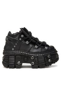 Sneakersy NEW ROCK. Kolor: czarny