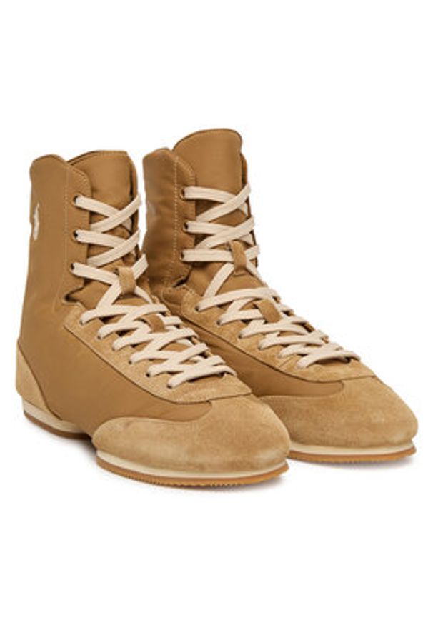 Polo Ralph Lauren Sneakersy 804959093005 Beżowy. Kolor: beżowy. Materiał: zamsz, skóra