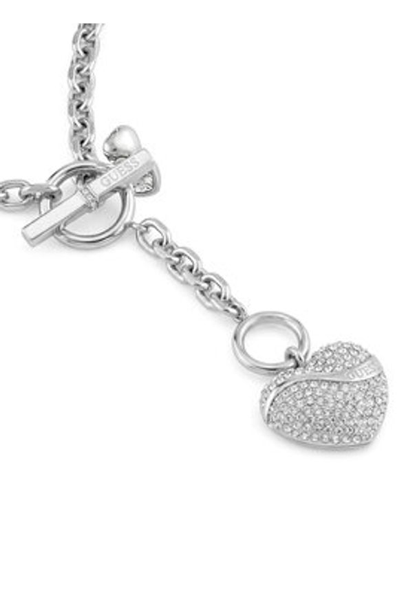 Guess Naszyjnik JUBN04 494JW Srebrny. Materiał: metalowe. Kolor: srebrny