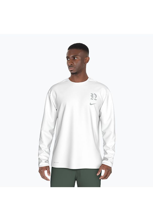 Longsleeve męski Nike Luxe Letter Hydroguard. Kolor: biały. Długość rękawa: długi rękaw