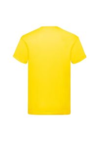 FRUIT OF THE LOOM - Oryginalna Bawełniana Koszulka Unisex Dla Dorosłych. Kolor: żółty. Materiał: bawełna