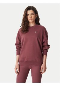 Adidas - adidas Bluza Essentials Crew Long Fleece Sweatshirt KT2279 Brązowy Regular Fit. Kolor: brązowy. Materiał: bawełna #1