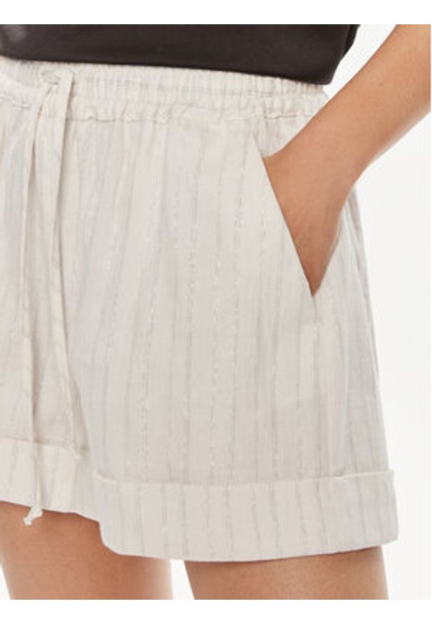 TwinSet - TWINSET Szorty materiałowe 241TT2223 Biały Loose Fit. Kolor: biały. Materiał: bawełna