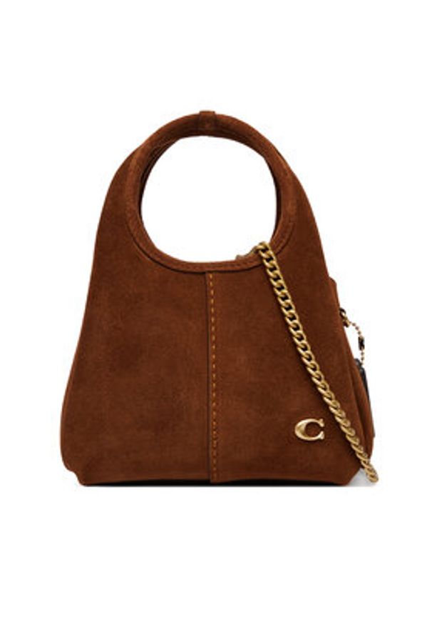 Coach Torebka Lana 19 CCY33 Brązowy. Kolor: brązowy. Materiał: zamszowe, skórzane