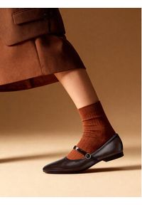 Jenny - JENNY Baleriny CEO-CWBFP5-07A Brązowy. Kolor: brązowy. Materiał: materiał #9