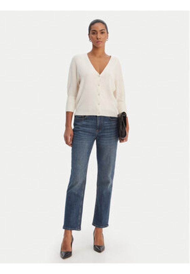 Morgan Kardigan 251-MBATSI Écru Slim Fit. Kolor: kremowy. Materiał: syntetyk