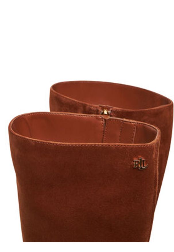 Lauren Ralph Lauren - LAUREN RALPH LAUREN Kozaki 802967811003 Brązowy. Kolor: brązowy. Materiał: skóra, zamsz