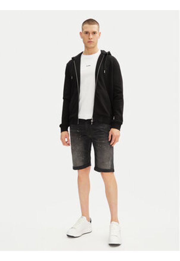 Karl Lagerfeld - KARL LAGERFELD Bluza 705751 500900 Czarny Regular Fit. Typ kołnierza: dekolt w karo. Kolor: czarny. Materiał: bawełna