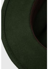 Brixton Kapelusz kolor zielony wełniany. Kolor: zielony. Materiał: wełna #4