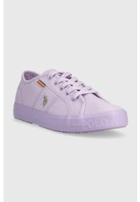 U.S. Polo Assn. tenisówki MAREW damskie kolor fioletowy. Nosek buta: okrągły. Zapięcie: sznurówki. Kolor: fioletowy. Materiał: guma #3