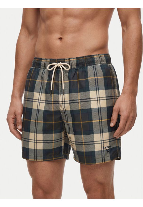 Barbour Szorty kąpielowe Staple MSW0065TN51 Zielony Regular Fit. Kolor: zielony. Materiał: syntetyk