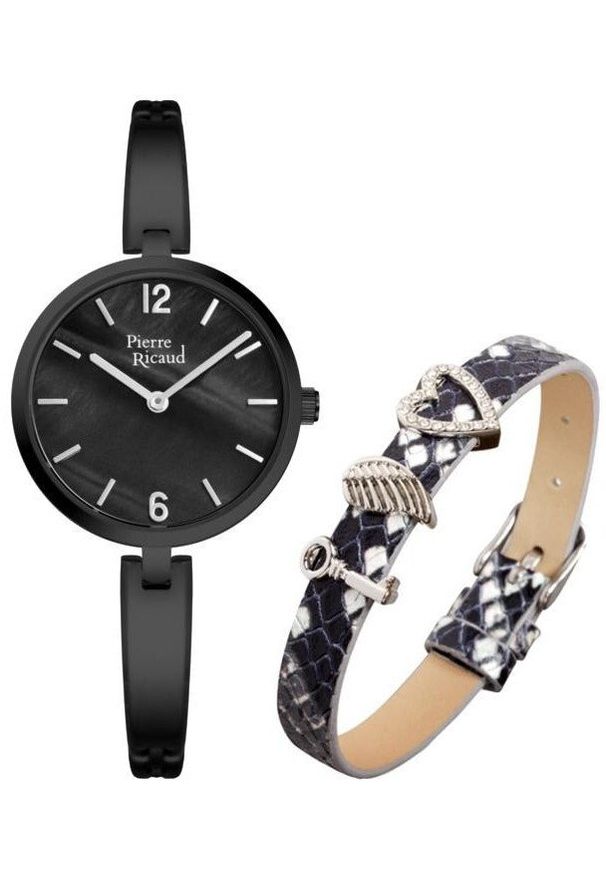 Zegarek damski Pierre Ricaud P22092.B15EQN152.5SNK czarny. Kolor: czarny