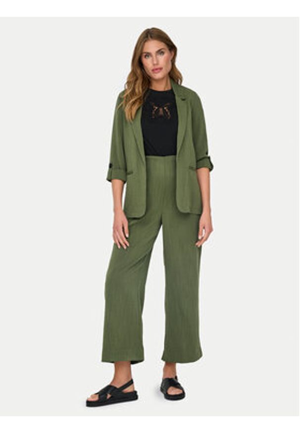 only - ONLY Marynarka Marsa 15308084 Zielony Loose Fit. Kolor: zielony. Materiał: wiskoza, syntetyk