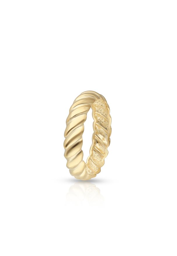 W.KRUK - Pierścionek złoty spirala. Materiał: złote. Kolor: złoty