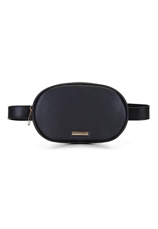 Wittchen - Damska torebka nerka pudełkowa. Kolor: czarny. Materiał: skóra ekologiczna