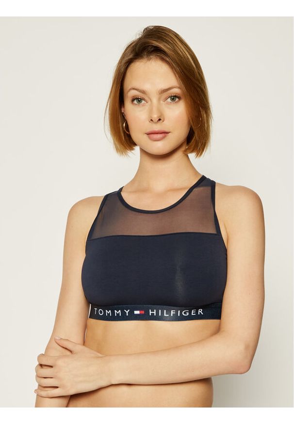 TOMMY HILFIGER - Tommy Hilfiger Biustonosz top UW0UW00012 Granatowy. Kolor: niebieski. Materiał: bawełna