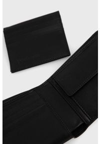 Trussardi Jeans - Trussardi Portfel skórzany męski kolor czarny. Kolor: czarny. Materiał: skóra. Wzór: gładki
