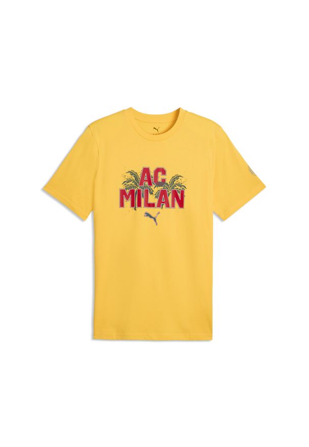 Puma - Męska koszulka AC Milan FtblCulture PUMA. Kolor: czerwony, wielokolorowy, żółty. Sport: piłka nożna