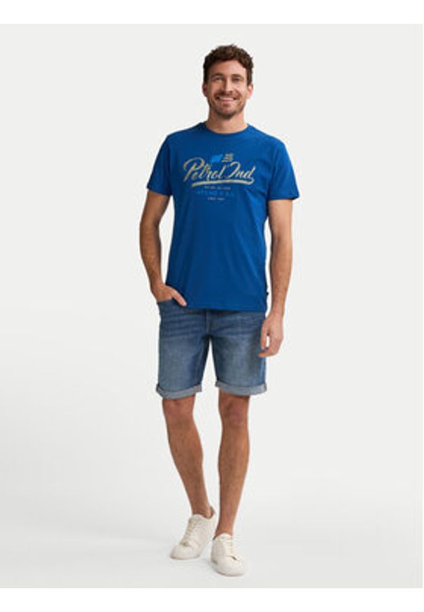 Petrol Industries Szorty jeansowe M-1050-SHO002 Niebieski Regular Fit. Kolor: niebieski. Materiał: bawełna