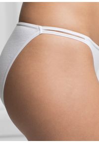 bonprix - Figi tanga (6 par). Kolor: czarny. Wzór: aplikacja, kwiaty #2