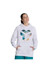 Bluza Arena Planet Water Hooded Sweat z kapturem. Typ kołnierza: kaptur. Kolor: biały. Materiał: bawełna