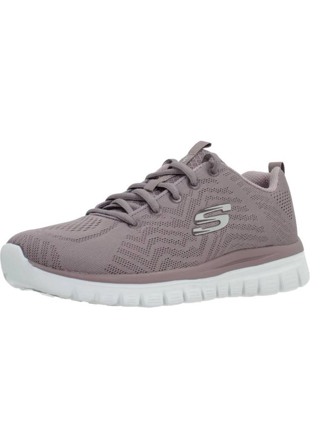 skechers - Buty do chodzenia damskie Skechers Gracefulget Connected. Zapięcie: sznurówki. Kolor: fioletowy. Materiał: materiał, tkanina. Szerokość cholewki: normalna. Sport: turystyka piesza