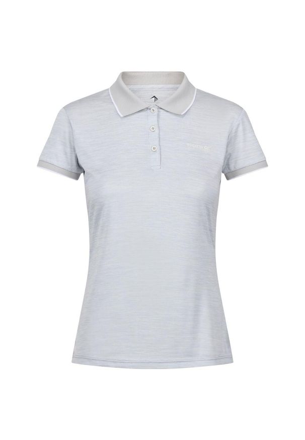 Regatta - Koszulka turystyczna polo damska Remex II. Typ kołnierza: polo. Kolor: szary. Materiał: materiał