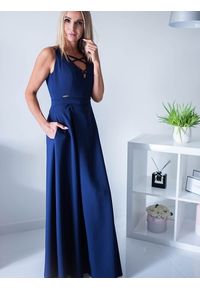 Sukienka Model Lucy 2 Navy - Jersa. Długość: maxi