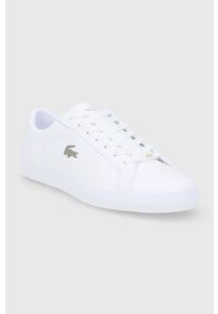 Lacoste Buty Lerond 41CMA0015.21G kolor biały. Nosek buta: okrągły. Zapięcie: sznurówki. Kolor: biały. Materiał: guma #4