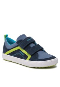 Sneakersy Geox J Alonisso B. A J252CA 02210 C0749 S Navy/Lime. Kolor: niebieski. Materiał: zamsz, skóra