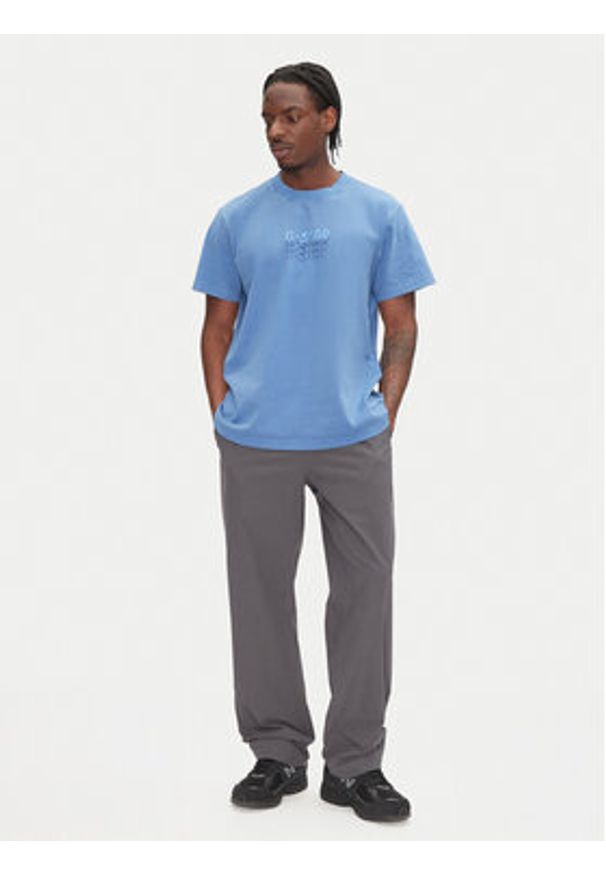 G-Star RAW - G-Star Raw T-Shirt Multi Logo D26049-C756 Niebieski Loose Fit. Kolor: niebieski. Materiał: bawełna