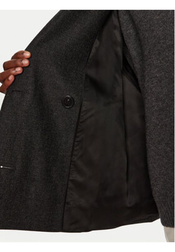 IVY & OAK - IVY OAK Płaszcz wełniany Janet IO119122 Szary Regular Fit. Kolor: szary. Materiał: wełna