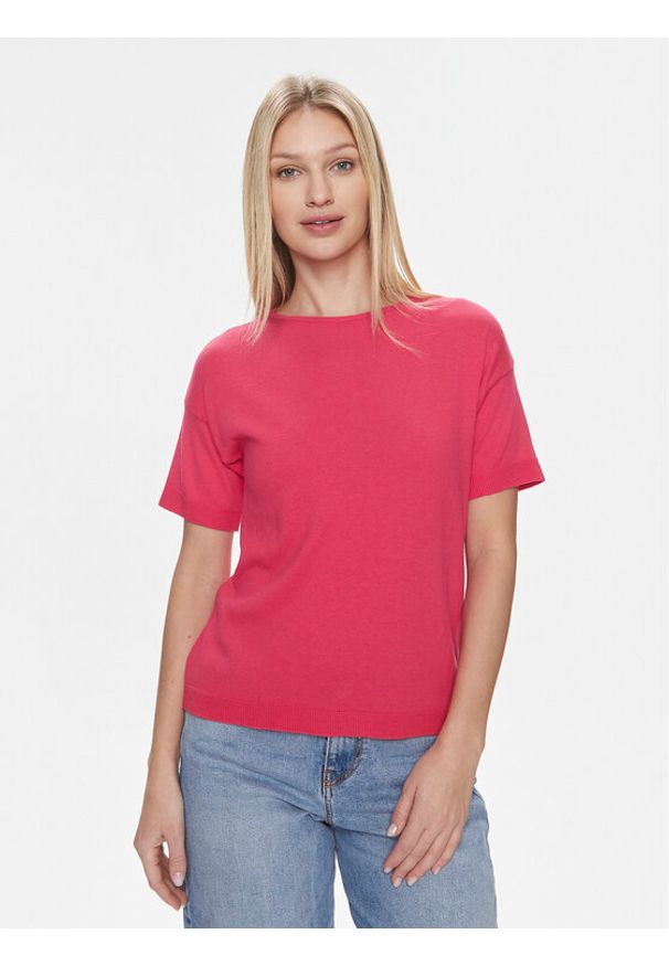 United Colors of Benetton - United Colors Of Benetton T-Shirt 103CD102M Różowy Regular Fit. Kolor: różowy. Materiał: bawełna