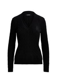 Lauren Ralph Lauren - LAUREN RALPH LAUREN Sweter Meren 200888795004 Czarny Regular Fit. Kolor: czarny. Materiał: bawełna #5