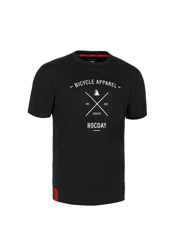 ROCDAY - Koszulka rowerowa MTB męska Rocday Element Sanitized® z krótkim rękawem. Kolor: czarny. Długość rękawa: krótki rękaw. Długość: krótkie