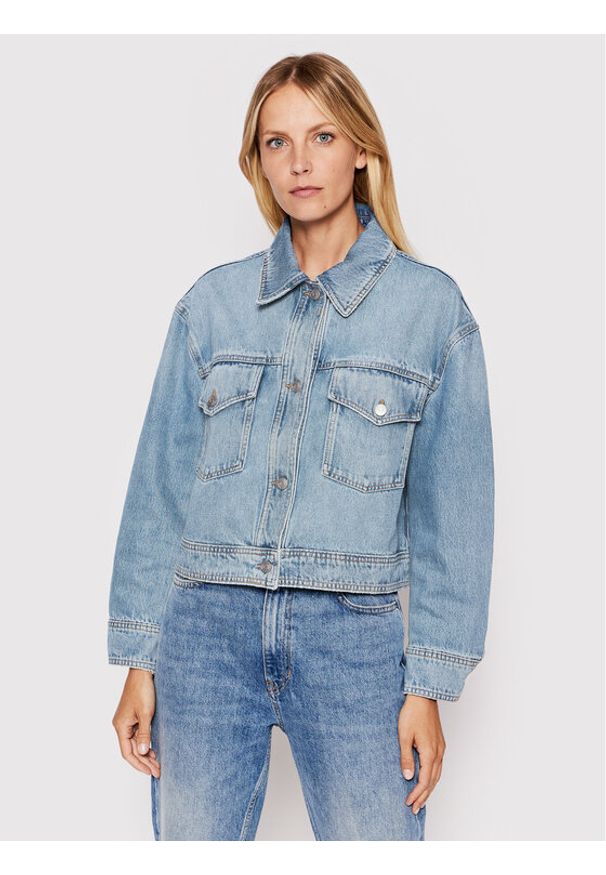 BOSS - Boss Kurtka jeansowa 50474222 Niebieski Regular Fit. Kolor: niebieski. Materiał: bawełna, jeans